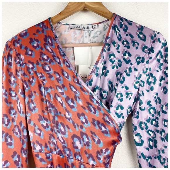 NWT Rachel Antonoff Willow Wrap Dress in Leopard Size XS - Picture 13 of 16